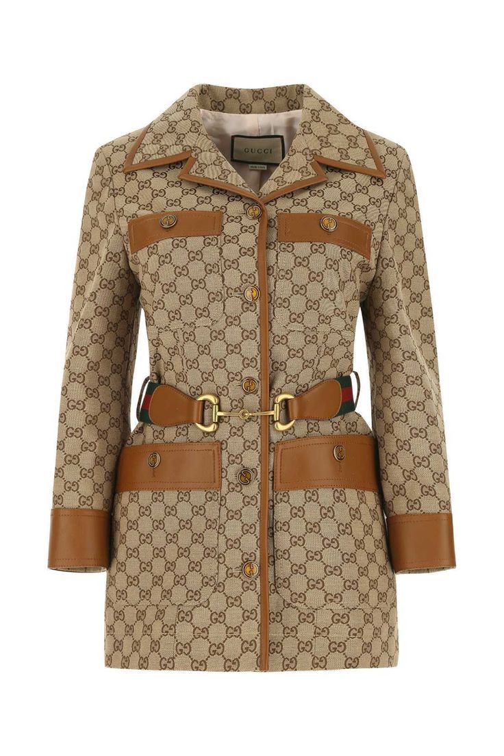 Jackets from GUCCI, 2024 SS Gucci Coat, Super Fly, Gucci Jacket, Jacquard Jacket, Gucci Outfits, Belted Blazer, Boucle Jacket, Canvas Jacket, Classic Jacket