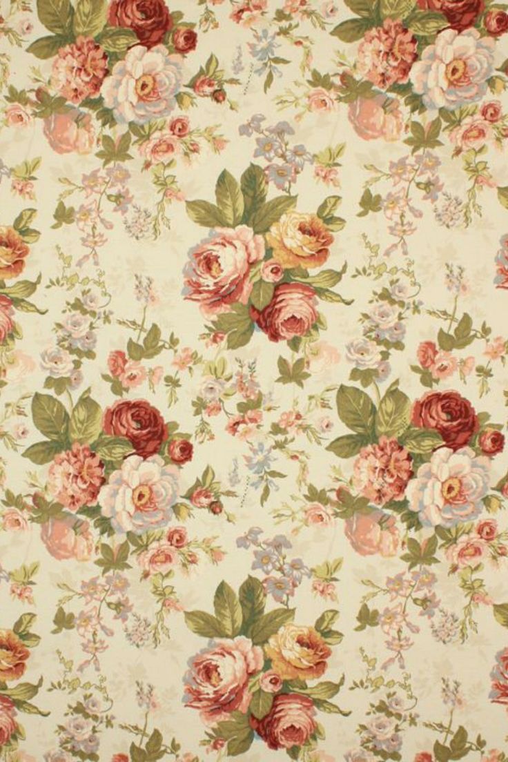 an old flowered fabric with many flowers on it