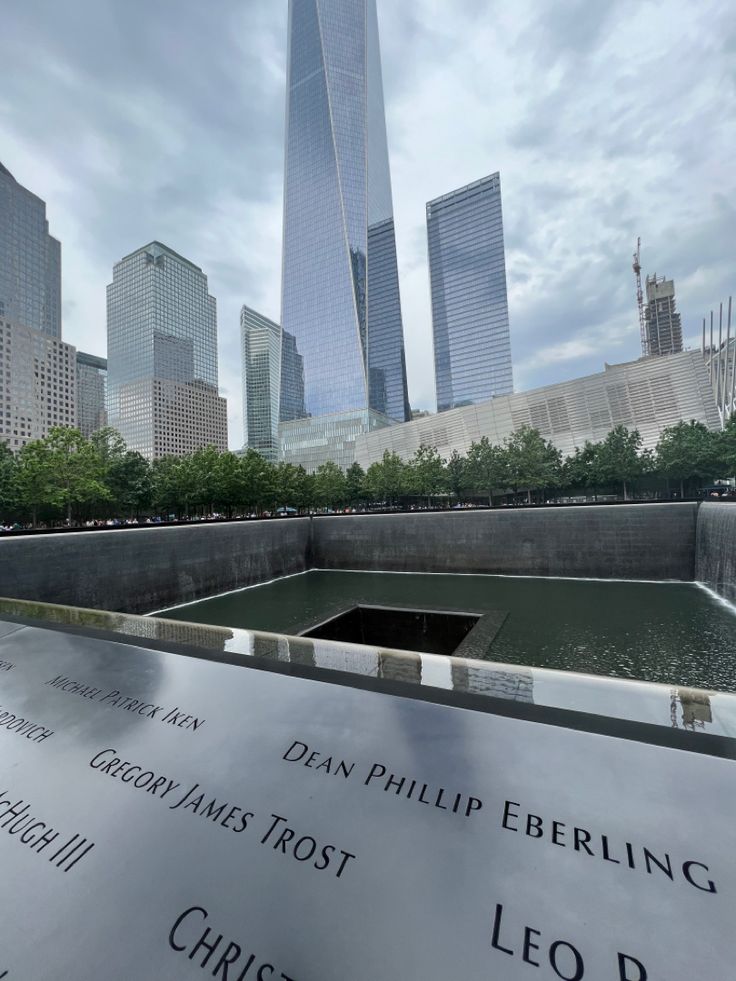 the world trade center in new york city, with one world trade center in the background