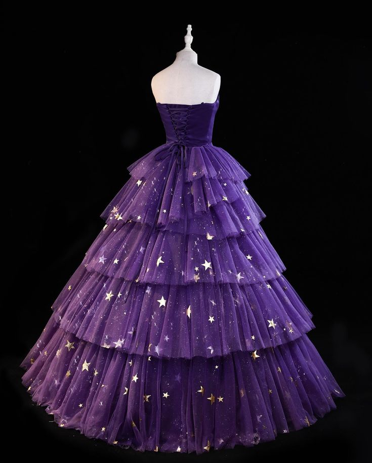 Drag Wedding, Drag Ideas, Star Sea, Star Hair Clips, Dark Purple Dresses, Stars Dress, Space Dress, Love Nikki, Sea Dress