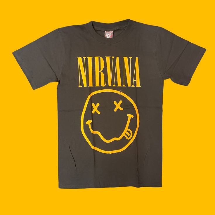 Nirvana Graphic Tshirt ! Brand New Mens Sizes Available Front And Back Print #Nirvana #Retro #80s #90s #Grunge Yellow Grunge Tops For Streetwear, Yellow Grunge Style Crew Neck T-shirt, Grunge Yellow T-shirt For Streetwear, Yellow Crew Neck Grunge T-shirt, T Shirt Nirvana, Yellow Grunge T-shirt For Streetwear, Nirvana T Shirt Print, Yellow Grunge Crew Neck T-shirt, Nirvana Tshirt