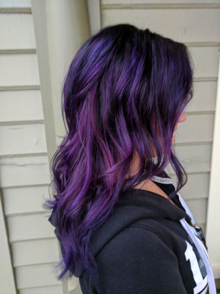 Purple Balayage Balayage Purple Hair, Balayage Purple, Creative Highlights, Blonde Styles, Hair With Purple, Blonde Hair Balayage, Fresh Hairstyles, Purple Balayage, Chestnut Hair