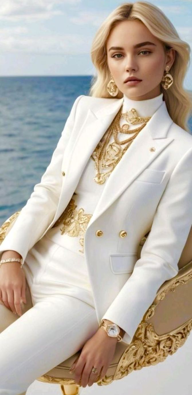 Source hany_432 2024 Makeup, Hairstyles Fall, Nails Health, Health Women, Gorgeous Outfits, Fashion Design Patterns, Nails Fashion, White Suit, Woman Suit Fashion