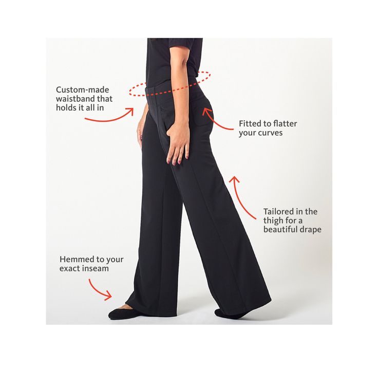 Take your style up a notch with the wide leg pant trend that fits you perfectly, flatters every curve, and is hemmed to your exact inseam. Even better? It looks polished, feels like a comfy knit pant, and is custom-made for you from just two photos and backed by our Lifetime Fit Guarantee. Final sale price thru Sunday May 14th. The Details Custom-made to your exact measurements from just two photos for your most flattering fit, guaranteed, in extended sizes 00 through 26. Tailor-made Powermesh™ Tailored Versatile Wide Leg Pants, Versatile Relaxed Fit Wide Leg Pants, 4-way Stretch Wide Leg Pants For Work, Versatile Relaxed Fit Dress Pants, Relaxed Fit Full Length Dress Pants For Business Casual, Relaxed Fit Dress Pants For Business Casual, Wide-leg Dress Pants With 4-way Stretch For Work, 4-way Stretch Bottoms For Workwear In Fall, Versatile Fitted Wide Leg Pants For Business Casual