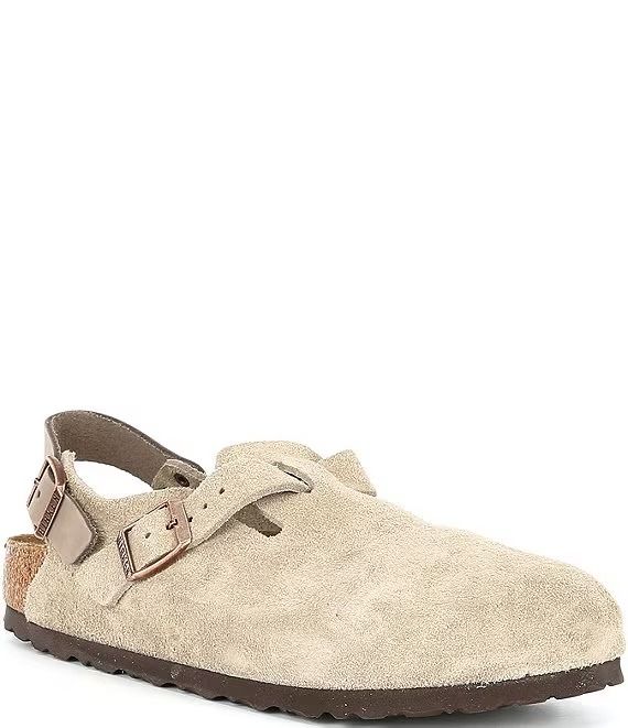 Birkenstock Women's Tokio Suede Back Strap Clogs | Dillard's Beige Mules With Buckle Closure And Round Toe, Beige Round Toe Mules With Buckle Closure, Suede Slip-on Clogs With Buckle Closure, Suede Clogs With Buckle Closure And Round Toe, Closed Toe Suede Clogs With Buckle Closure, Beige Slip-on Mules With Buckle Closure, Suede Closed Toe Clogs With Buckle Closure, Beige Buckle Closure Slip-on Mules, Classic Suede Clogs With Buckle Closure