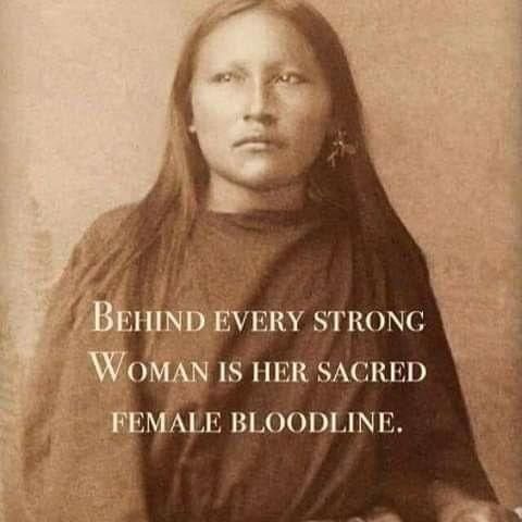 a native american woman with long hair and an inspirational quote about being strong in her life