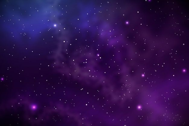 purple and blue space with stars in the night sky, as well as some clouds