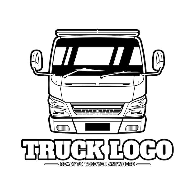 the truck logo is black and white