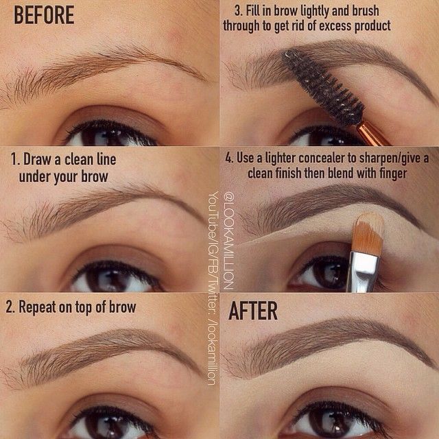 Brow on fleek. Heres a step by step guide to get that fade we all so desire. Make Up Mata, Obli�čejové Masky, Cool Makeup, How To Do Eyebrows, Tutorial Eyeliner, Membentuk Alis, Bentuk Alis, Mekap Mata, Eyebrow Hacks