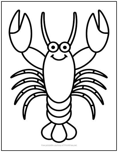 a black and white drawing of a lobster