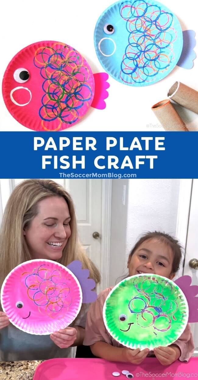 paper plate fish craft for kids to make