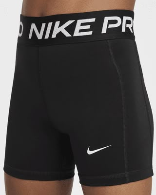 Stay in the game, even when you're on your period. We made your favorite Nike Pro shorts even better by adding an ultrathin liner that helps prevent period leaks so you can keep moving no matter what time of the month it is. Shown: Black/White Style: FJ6861-010 Nike Pro Shorts 5 Inch, Black Nike Pro Shorts, Nike Pro Shorts Collection, American Football Costume, Pro Nike Shorts, Nike Prod, Nike Pros Shorts, Cute Nike Pros, Football Costume