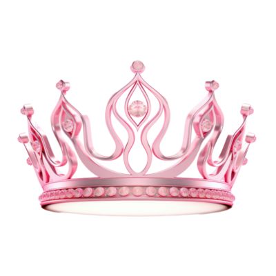 a pink princess crown on a white background