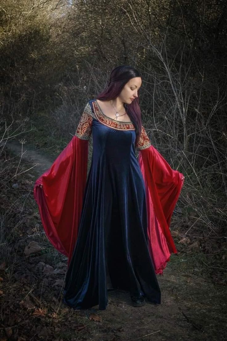 Fantasy Reenactment, Elven Dress, Blood Red Dress, Arwen, Pagan, Handfasting Dress, Renfaire, Fantasy,cosplay, Medieval Dress, Costume, Larp - Etsy Medieval Festival Historical Costume Dresses, Medieval Festival Costume Party Dress, Historical Costume Dresses For Medieval Festivals, Red Dress For Cosplay And Fantasy Events, Elven Medieval Dress For Fancy Dress And Medieval Festivals, Elven Style Medieval Dress For Fancy Dress Events, Medieval Dress For Halloween Cosplay With Historical Design, Elven Style Medieval Dress For Costume Party, Medieval Dress For Cosplay And Halloween