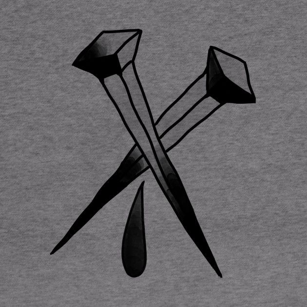 the scissors are black and white on a gray shirt that says k - 2k