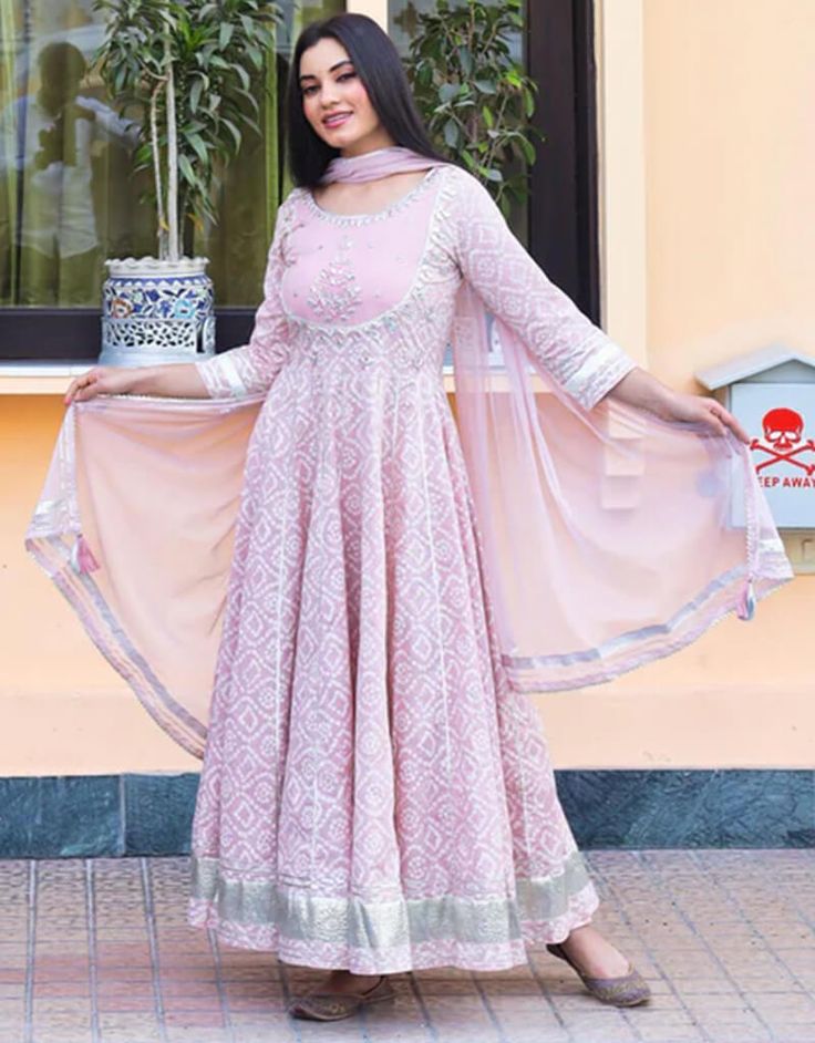 Anarkali Baby Pink Colored Cotton Top With Baby Pink Colored Cotton Bottom.Processing Time : 20 Working DaysWork : Gotta patti & bandhani Print WorkFabric:Top : CottonBottom : CottonDupatta : netColor:Top : Baby PinkBottom : Baby PinkDupatta : Baby Pink Bollywood Style Self Design Churidar For Navratri, Bollywood Style Self-design Churidar For Navratri, Semi-stitched Self Design Anarkali Set For Navratri, Pink Anarkali Set With Unique Design And Long Sleeve, Bollywood Style Georgette Anarkali Set With Self Design, Navratri Semi-stitched Anarkali Set With Self Design, Anarkali Choli With Dabka For Navratri, Bollywood Anarkali Set With Self Design For Festivals, Navratri Anarkali Style Dabka Choli