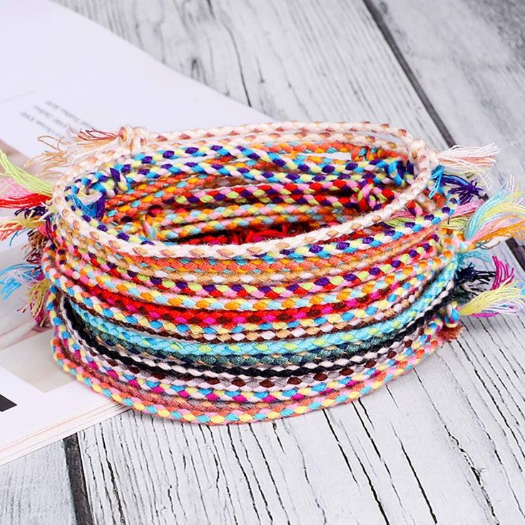 ★ DouVei Jewelry: beautify your daily life with stylish jewelries Our goal is to make every customer a perfect buying experience. All our products are brand new and come in premium packaging. One-to-one product quality inspection to ensure product quality. ★ About 10Pcs Colorful Handmade Wrap Friendship Braided Bracelet Set 10 multicolored friendship strings bracelets are perfectly woven into the soft cords, lightweight and chamring. Made of high quality woven cotton thread, bracelet length is 5-9 inch, width: 0.5inch. flexible and considerate design. Simple yet delicate bracelet, easy to match your clothing style and fit well for many occasions, convenient to take on and take off. ★ Jewelry Care Instruction: Carefully wipe your jewelry with a clean, soft cloth. Please take it off when you Thread Wrapped Bracelets, Handmade String Bracelets, Knot Rope, Braided Friendship Bracelets, Cotton Bracelet, Woven Wrap, Thread Bracelets, Knot Bracelet, Woven Bracelets