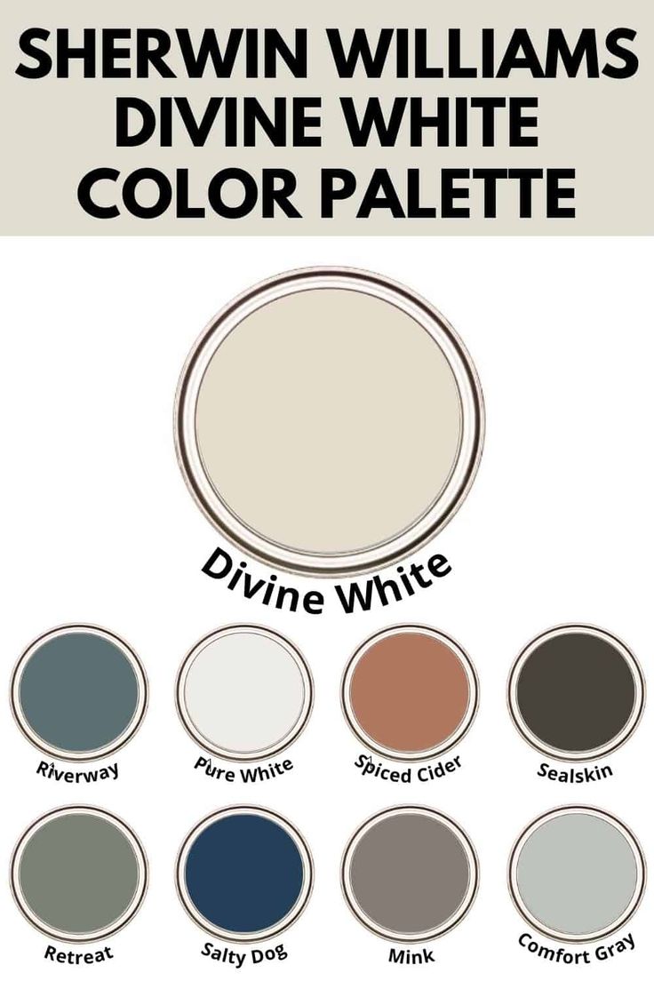 the color scheme for shelving williams's divine white paint