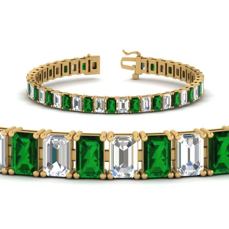 Illuminate her wrist with the lavish look of this gleaming diamond tennis bracelet. Showcasing a row of emerald cut diamonds in basket prong settings. Radiant with 17 Ct of diamonds and polished to a bright shine, this 7-inch bracelet is a chic mix of glamour and elegance and secures with a box clasp.  Emerald cut diamond of 17.20 Total Carat Weight with Clarity VS2 and Color G in a prong setting. Total Number of Stones:- 43 The 17 Ct. Emerald Cut Tennis Bracelet Basket Set can also be obtained with an array of valuable metals as well as gemstones too. Free shipping within USA. Direct Manufacturing Prices. Easy Returns With Lifetime Upgrade. Schedule a one hour special appointment with our jewelry specialist only at our New York Showroom. (Please note that the full Fascinating Diamond Infinity Engagement Ring, Diamond Tennis Bracelet, Basket Set, Emerald Cut Diamond, Box Clasp, Tennis Bracelet Diamond, Best Diamond, Emerald Cut Diamonds, Green Emerald