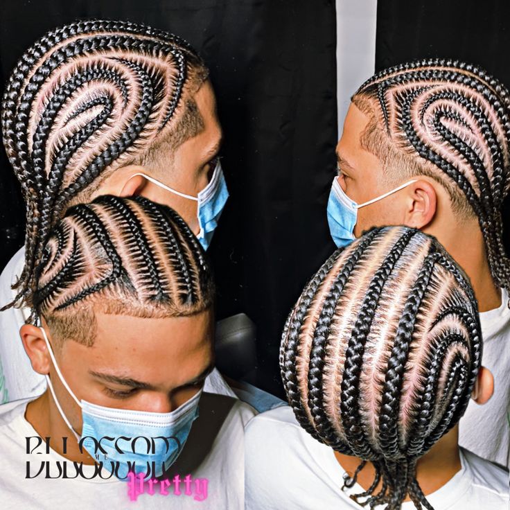 Crowns for men braids style for men men design braids Braided Hairstyles For Men Cornrows, 3 Cornrow Braids Men, Man Braiding Hairstyles, Braided Back Hairstyles Men, Men’s Stitch Braids With Design, Braids With Designs For Men, Men Freestyle Braids Hairstyles, Men’s Braid Designs, Mens Hairstyles Braids Men