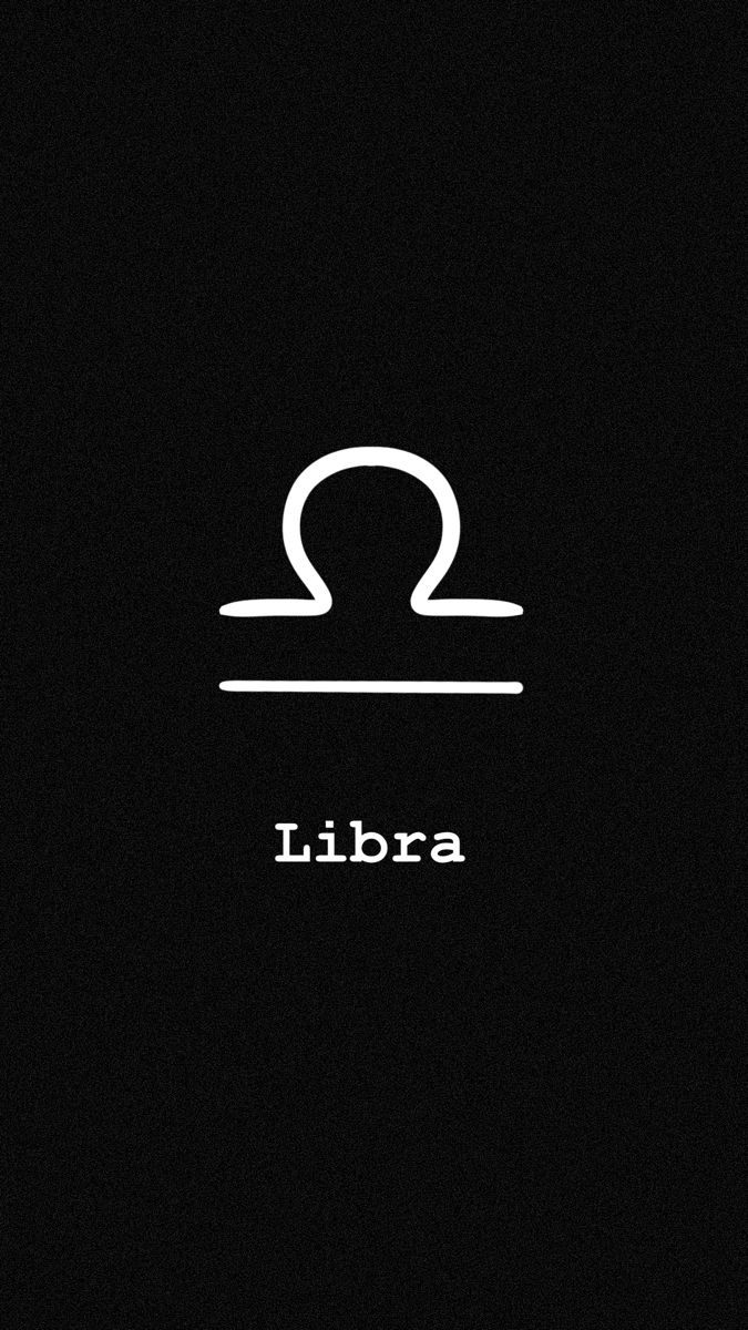 the libra symbol is shown on a black background with white letters and an image of a