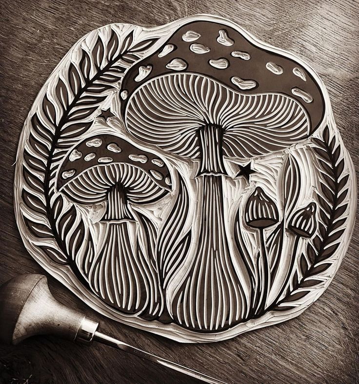 an image of a plate with mushrooms on it