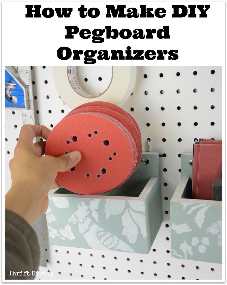 a pegboard organizer is shown with the title how to make diy pegboard organizers