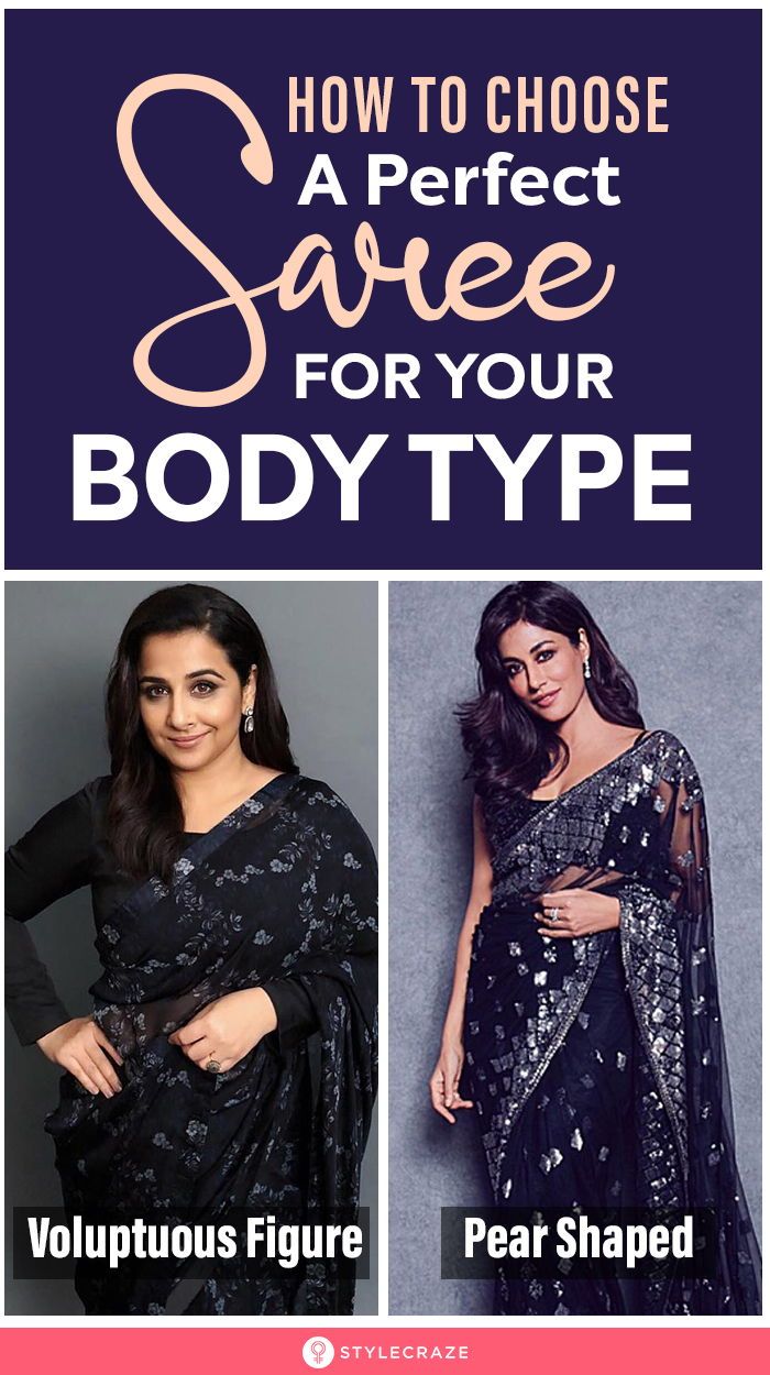 Sarees For Workplace, Saree Cloth Dress, India Fashion Women, Saree On Healthy Women, Blouse Designs For Pear Body Shape, Blouse For Pear Shape Body Types, How To Choose Jewellery For Saree, Slim Saree Look, Saree For Healthy Women