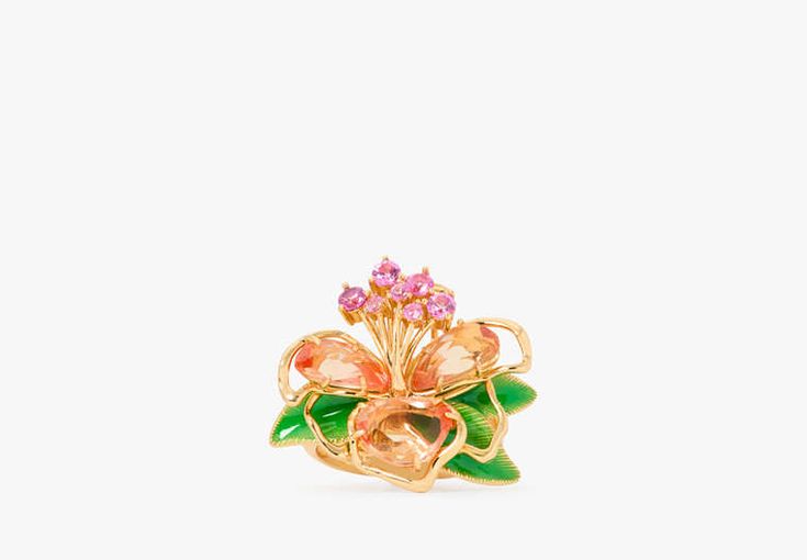 Paradise Flower Cocktail Ring | KATE SPADE Anastasia Grey, Paradise Found, Tropical Getaways, Cocktail Ring, Cocktail Rings, Kate Spade New York, Christmas Ideas, Kate Spade, Paradise