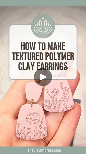 how to make textured polymer clay earrings with the cricylmpress com