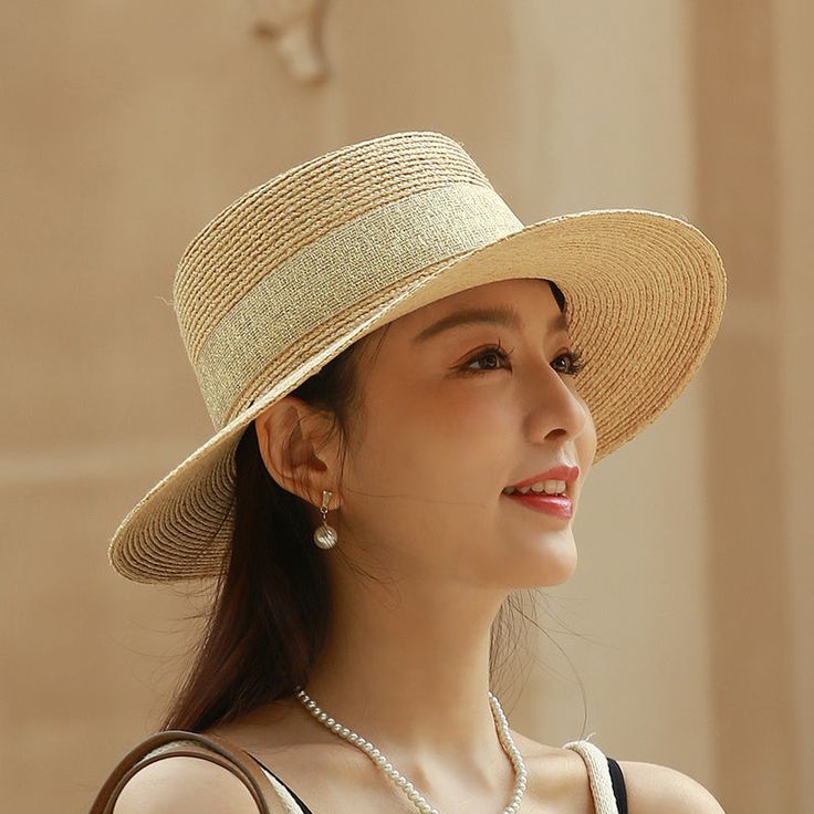 Embrace the Sun with Elegance Step into the sunny days of spring and summer with our Women's Stylish Foldable Straw Sun Hat. This beautiful flat brim sun hat is the perfect accessory to elevate your casual outfits while providing excellent sun protection. Crafted from high-quality Raffia, this hat combines style, comfort, and functionality, making it a must-have for every woman's wardrobe. Features That Delight Our Women's Stylish Foldable Straw Sun Hat is designed to meet all your needs during Suede Cardigan, Straw Sun Hat, Back Women, Sweater Dress Midi, Flats Top, Women's Wardrobe, Hoodie Top, Every Woman, Leather Coat