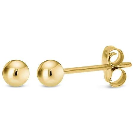 Designed with flair crafted with care. These exclusive high polish ball stud earrings are 14K gold filled. The butterfly friction back post is designed to fit comfortably and secure the earrings tightly. This set is essential to complete your collection and forms a timeless look that radiates the desired elegant appeal. Feel like royalty with these earrings that are classy yet affordable. To preserve the original condition of the gold we recommend routine maintenance. Clean with warm water, mild Women Gold Earrings, Gold Studs Earrings, Ball Stud Earrings, Stylish Earring, Gold Filled Earrings, Round Earrings, Jewelry Lover, Gold Earrings Studs, Gold Studs