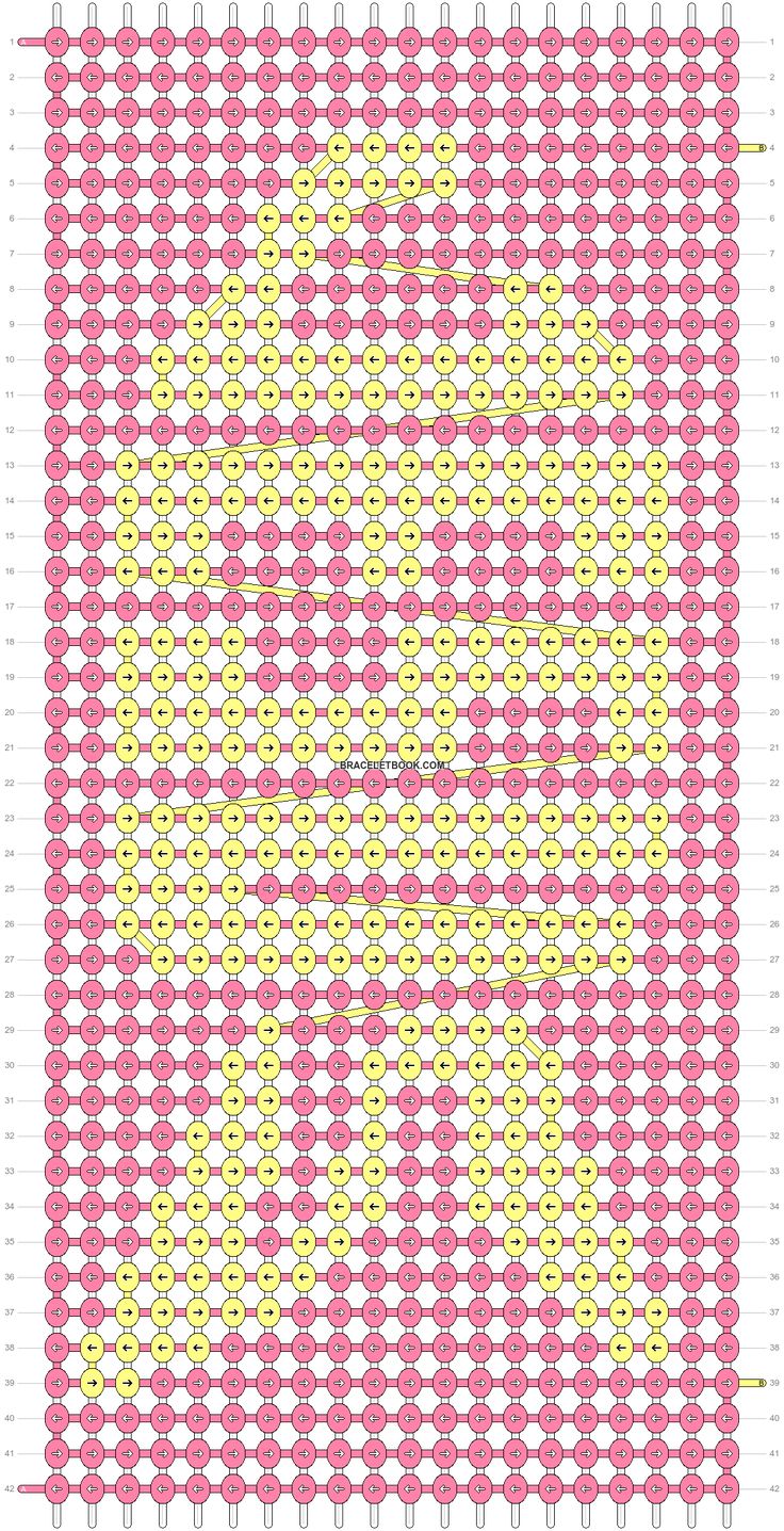 a pink and yellow pattern with circles on it