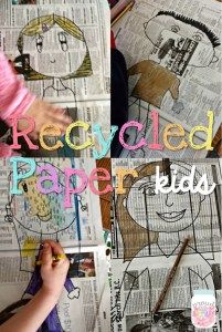 a collage of pictures with the words recyclied paper kids on them