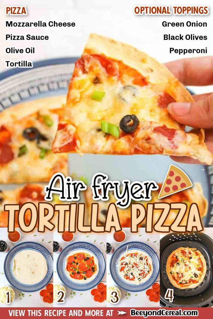 an advertisement for pizza with different toppings on the front and back covers in spanish