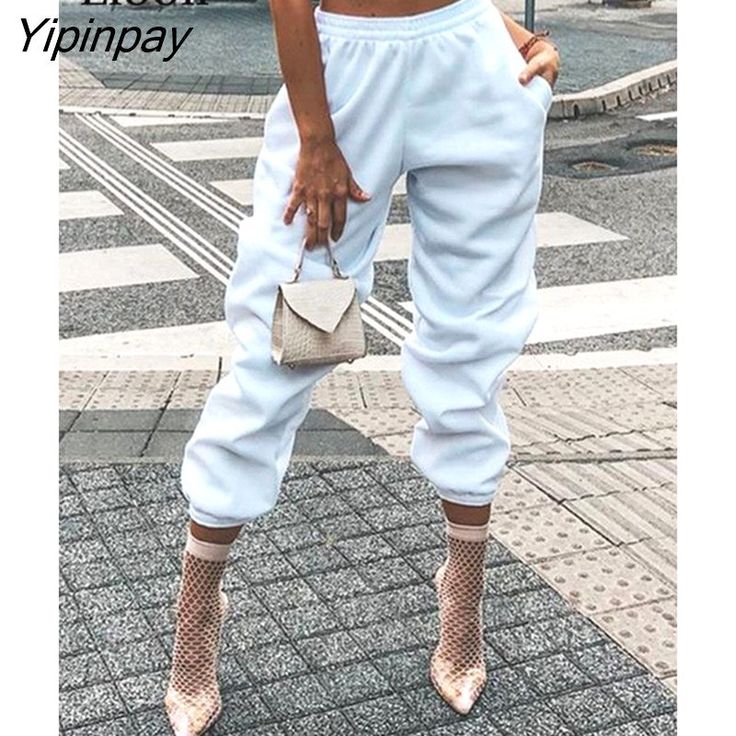 Shipping: Worldwide Express Shipping AvailableDelivery time: 🚚7-15Days Fast ShippingReturns: Fast refund,💯100% Money Back Guarantee.Brand Name: LiooilStyle: StreetwearOrigin: Mainland ChinaCN: GuangdongWaist Type: HIGHDecoration: PocketsFabric Type: BroadclothPattern Type: SolidPant Style: Cargo PantsMaterial: CottonMaterial: PolyesterMaterial: SpandexFit Type: LOOSELength: Full LengthClosure Type: Elastic WaistGender: WOMENModel Number: AZhan0118Front Style: Flat Trendy Stretch Harem Pants With Pockets, Trendy Ankle-length Harem Pants, Trendy Baggy Summer Joggers, Trendy High-waist Sweatpants With Pockets, Trendy High Waist Sweatpants With Pockets, Chic High-waist Sweatpants With Pockets, Trendy High Waist Baggy Joggers, Trendy Baggy Sweatpants For Summer, Trendy Summer Joggers With Pockets