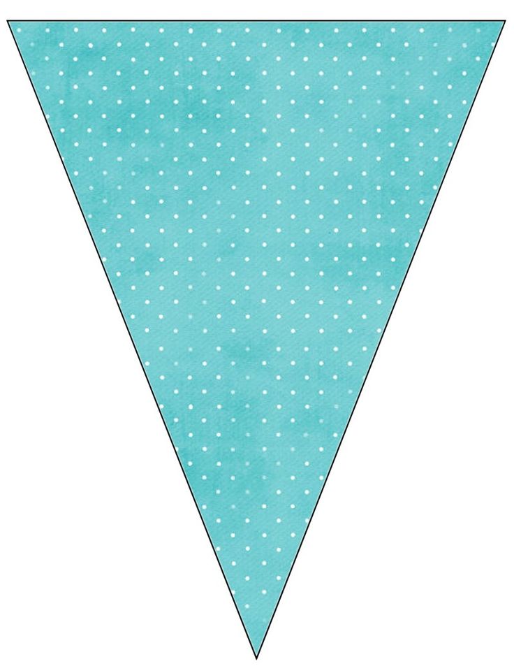 a blue triangle with white dots on it