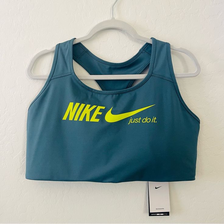 Brand New With Tags, Nike Swoosh Sports Bra, Medium Support, Removable Padding, Has On The Band A Soft Material So It Doesn’t Restrained You Or Leave You A Mark. Top Seller On Nike, Very Conformable. Size: 2x Color: Greenish / Fluorescent Green Working. Ask Any Questions You May Have. I Ship Daily, Except Weekends. Weekend Sales Ship Monday. Nike Sports Bra With Go-dry Technology, Nike Go-dry Athletic Fit Sports Bra, Nike Athletic Fit Sports Bra With Go-dry, Nike Athletic Fit Sports Bra With Go-dry Technology, Nike Moisture-wicking Sports Bra, Blue Logo Print Activewear For Sports, Nike Go-dry Sports Bra For Light Sports, Blue Sporty Activewear With Logo Print, Sporty Blue Activewear With Logo Print