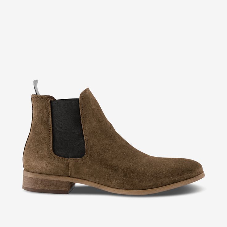 Timeless style and comfort in 100% suede. Brown Suede Chelsea Boots With Leather Footbed, Fall Suede Chelsea Boots With Branded Insole, Classic Suede Chelsea Boots For Formal Occasions, Elegant Suede Chelsea Boots With Leather Sole, Formal Suede Chelsea Boots With Plain Toe, Classic Suede Chelsea Boots With Almond Toe, Brown Suede Chelsea Boots With Suede Lining, Brown Suede Chelsea Boots With Leather Sole, Casual Leather Chelsea Boots With Suede Lining