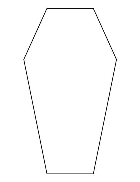 a black and white drawing of a hexagonal vase with no top on it