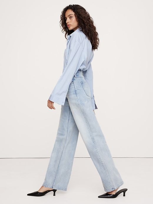 The Icon Classic Wide-Leg Jean | Banana Republic 2024 Wishes, Regenerative Farming, Party Sale, The Land, New Woman, Summer Sale, Leg Jeans, Banana Republic, Old Navy