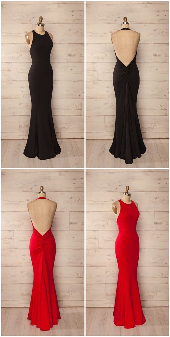 Red Formal Dress With Back Opening, Red Low-back Dress For Party, Fitted Red Backless Dress For Gala, Fitted Red Backless Dress For Prom, Red Floor-length Evening Dress With Back Opening, Red Prom Dress Elegant, Long Mermaid Prom Dresses, Long Elegant Prom Dresses, Elegant Prom