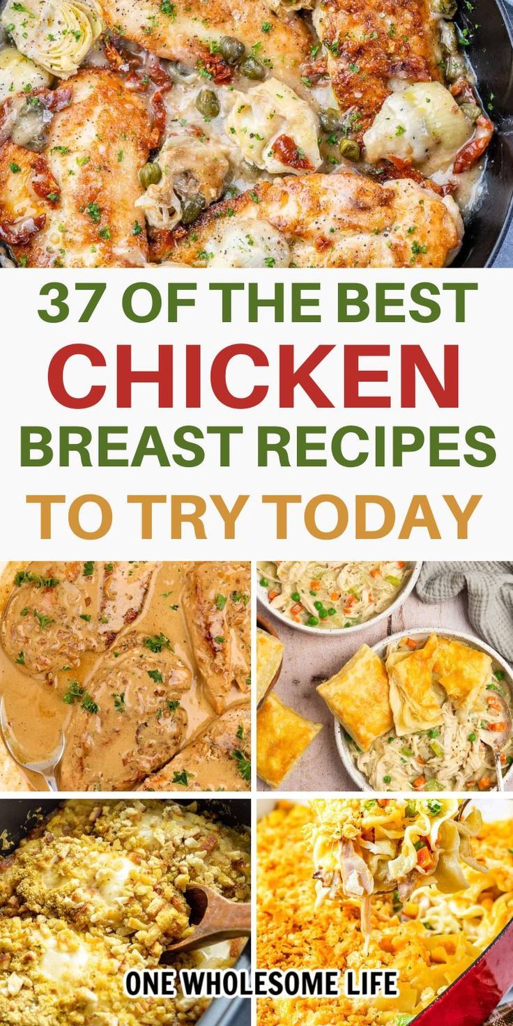 collage of chicken breast recipes. Easy Chicken Breast Dinner, Best Chicken Breast Recipes, Healthy Chicken Breast Recipes, Best Chicken Breast, Boneless Skinless Chicken Breast Recipes, Chicken Breast Oven Recipes, Chicken Breast Recipes Dinners, Skinless Chicken Breast Recipes, Chicken Boneless Breast Recipes