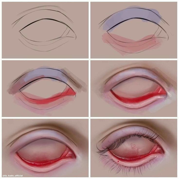 how to draw an eye step by step