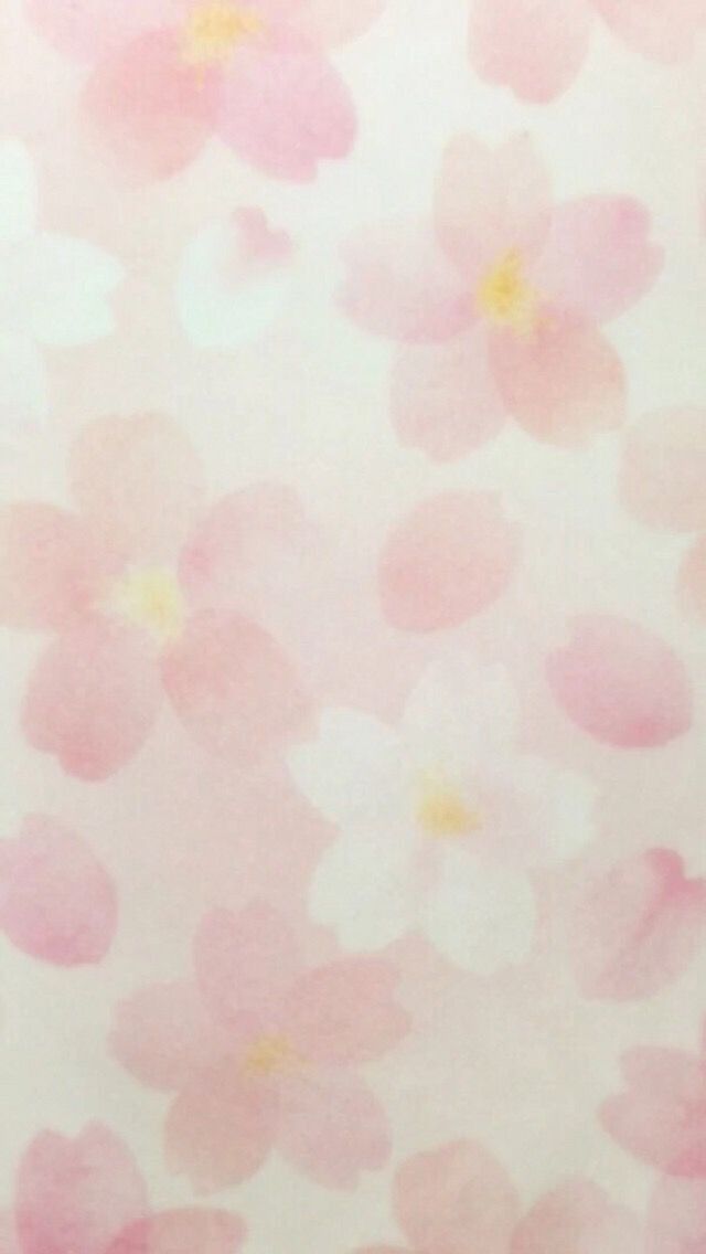 pink flowers on white background with yellow centers