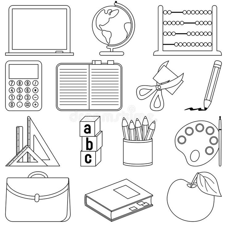 Coloring School Icons. School and education icons set, black and white version. , #Aff, #icons, #set, #black, #education, #Coloring #ad Classroom Object, Classroom Objects, Free School Supplies, Back To School Worksheets, Art School Supplies, College School Supplies, School Coloring Pages, School Icon, About School