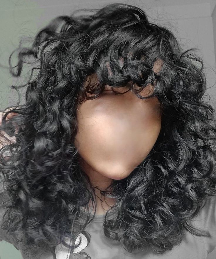 Chunky Highlight On Curly Hair, Curly Poofy Hairstyles, Curly Hair Subliminal, Short Curly 2c Hair, Curly Bangs 2c, Dark Curly Hair With Bangs, Black Curly Hair Bangs, 3acurly Hair, 2c Curly Hair Haircuts Layers