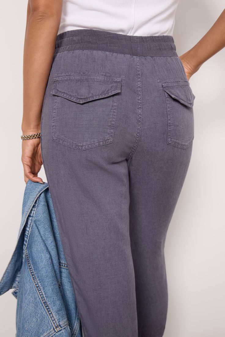 Crafted in a lightweight blend of lyocell and linen, these Splendid joggers are a staple for summer weekends. These wear-everywhere pants feature an elastic tie waistband, patch pockets, and a tapered leg with side trim and knit cuffs. | SPLENDID Women's Lakeside Jogger Pants, Size XL, Blue Linen Cargo Pants With Pockets For Loungewear, Summer Linen Cargo Pants With Tapered Leg, Casual Linen Bottoms With Side Pockets, Linen Cargo Pants With Elastic Waistband And Straight Leg, Summer Linen Cargo Pants With Elastic Waistband, Casual Linen Pants With Patch Pockets, Summer Loungewear Bottoms With Patch Pockets, Summer Casual Bottoms For Elevated Casual Look, Casual Summer Bottoms For Elevated Casual Look