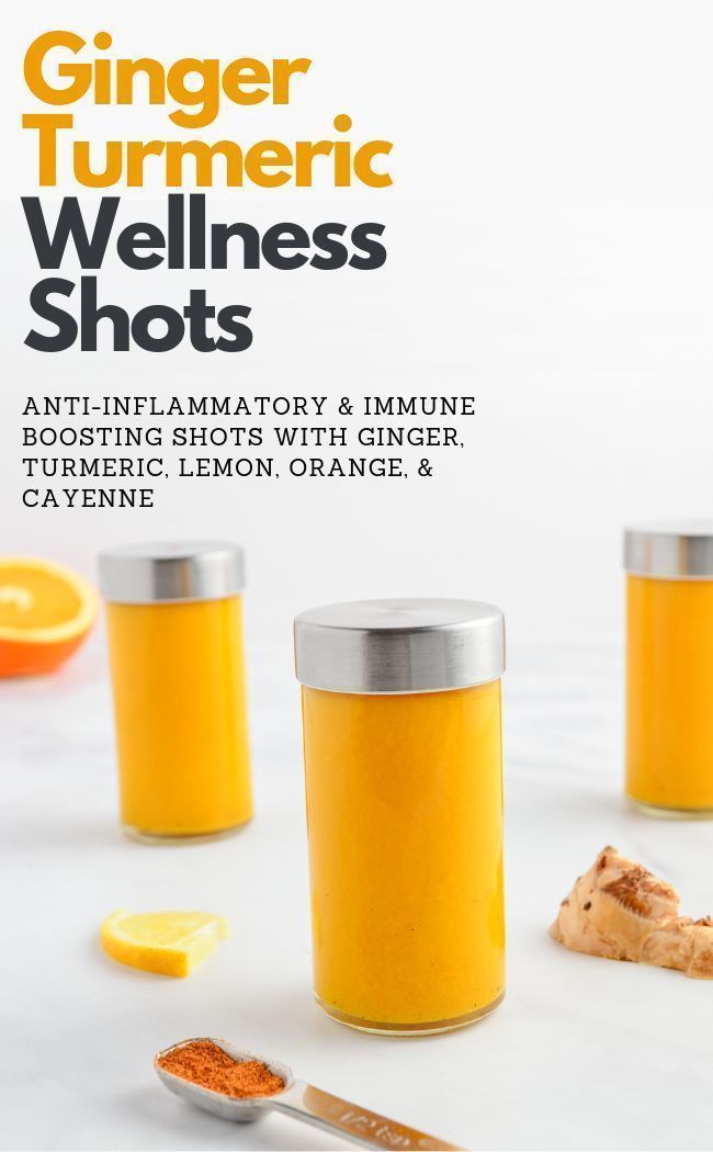 an ad for the ginger turmetic wellness shots