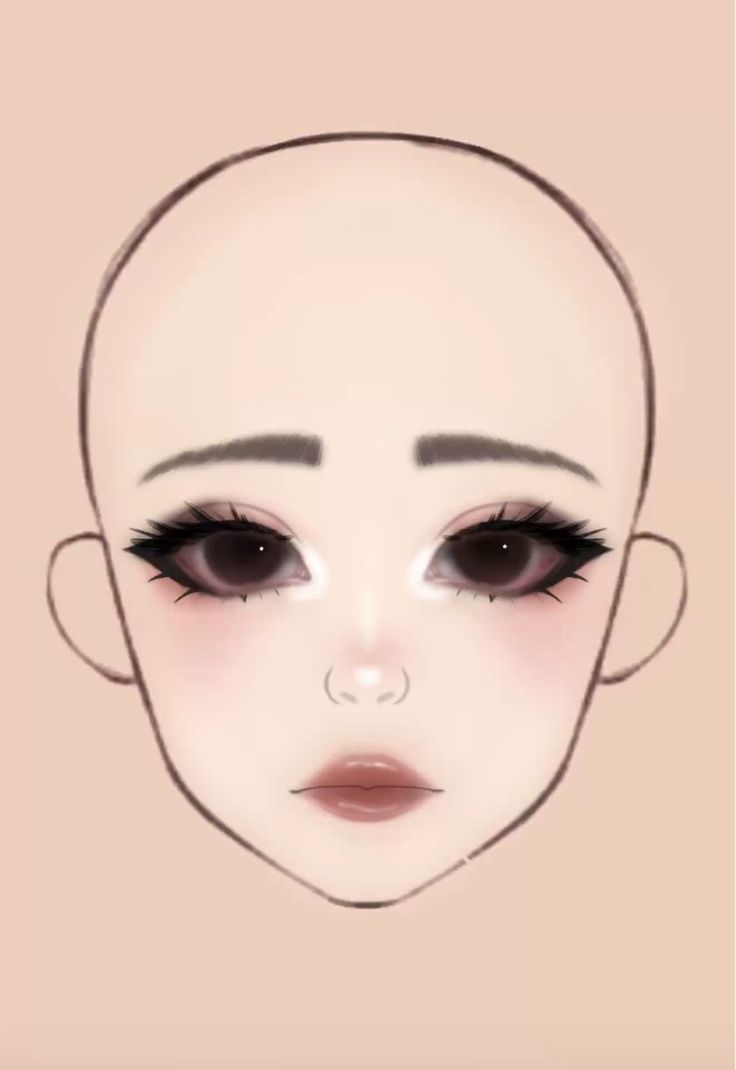 Pre Shower Makeup, Makeup Looks Drawing, Makeup Ideas Drawing, Doll Make Up, Make Up Guide, Asian Makeup Tutorials, Makeup Charts, Korean Makeup Tips, Makeup Fails